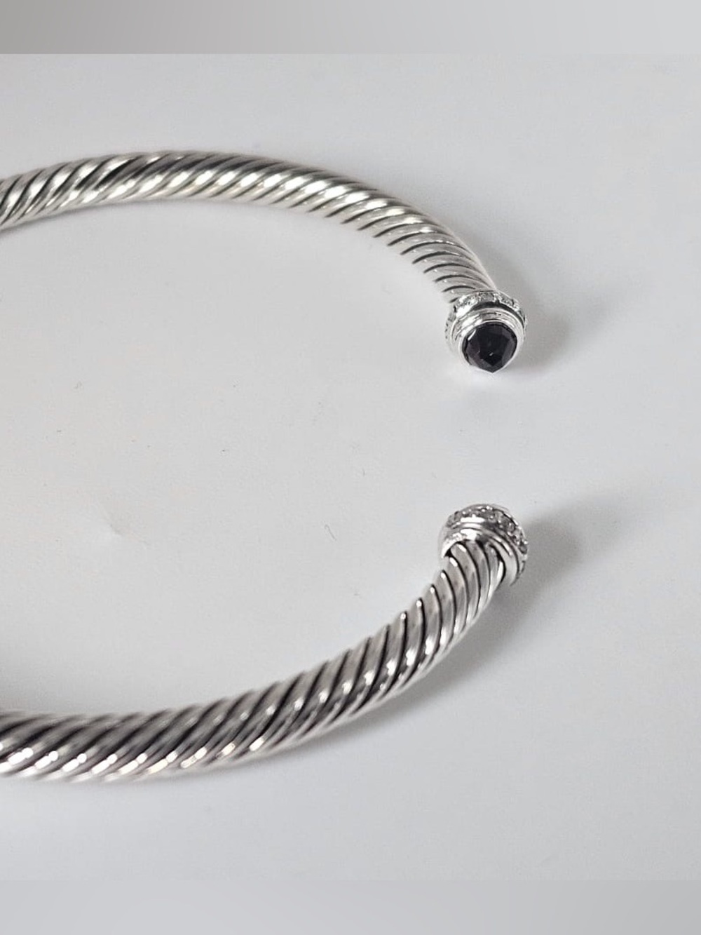 David Yurman 4mm garnet w diamonds large